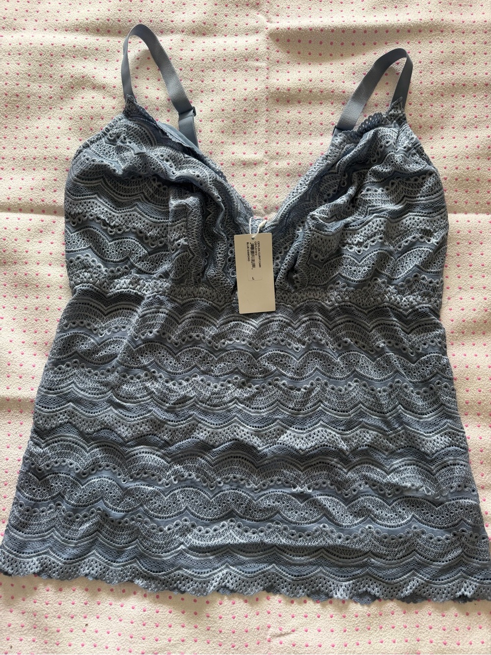 NWT -  L - Cosabella Ceylon Curvy Cami in Blue Diamond